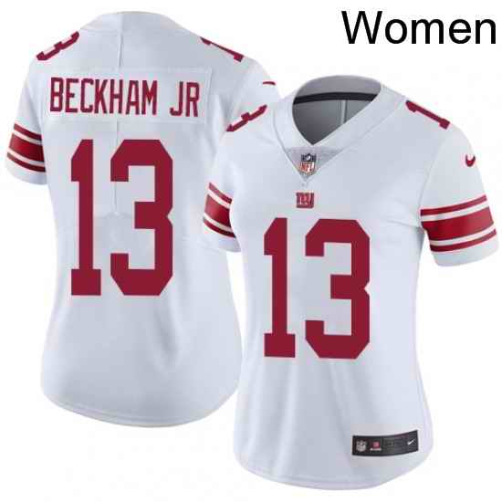 Womens Nike New York Giants 13 Odell Beckham Jr White Vapor Untouchable Limited Player NFL Jersey